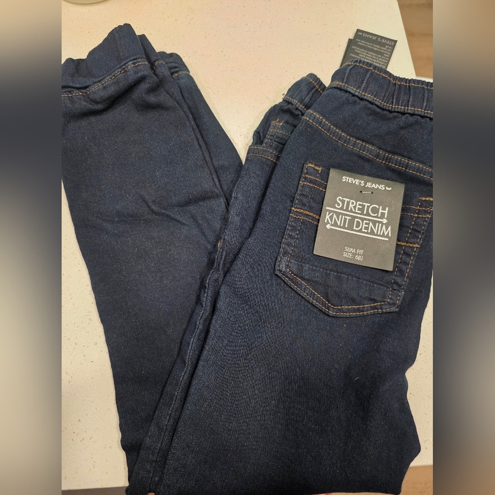 7 For All Mankind Men's Stretch Knit Denim - Dark Blue